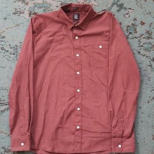 Mens volcom button up shirt